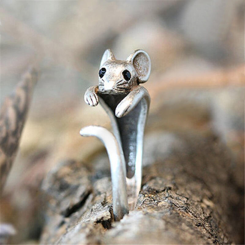 Vintage Ring mit Maus
