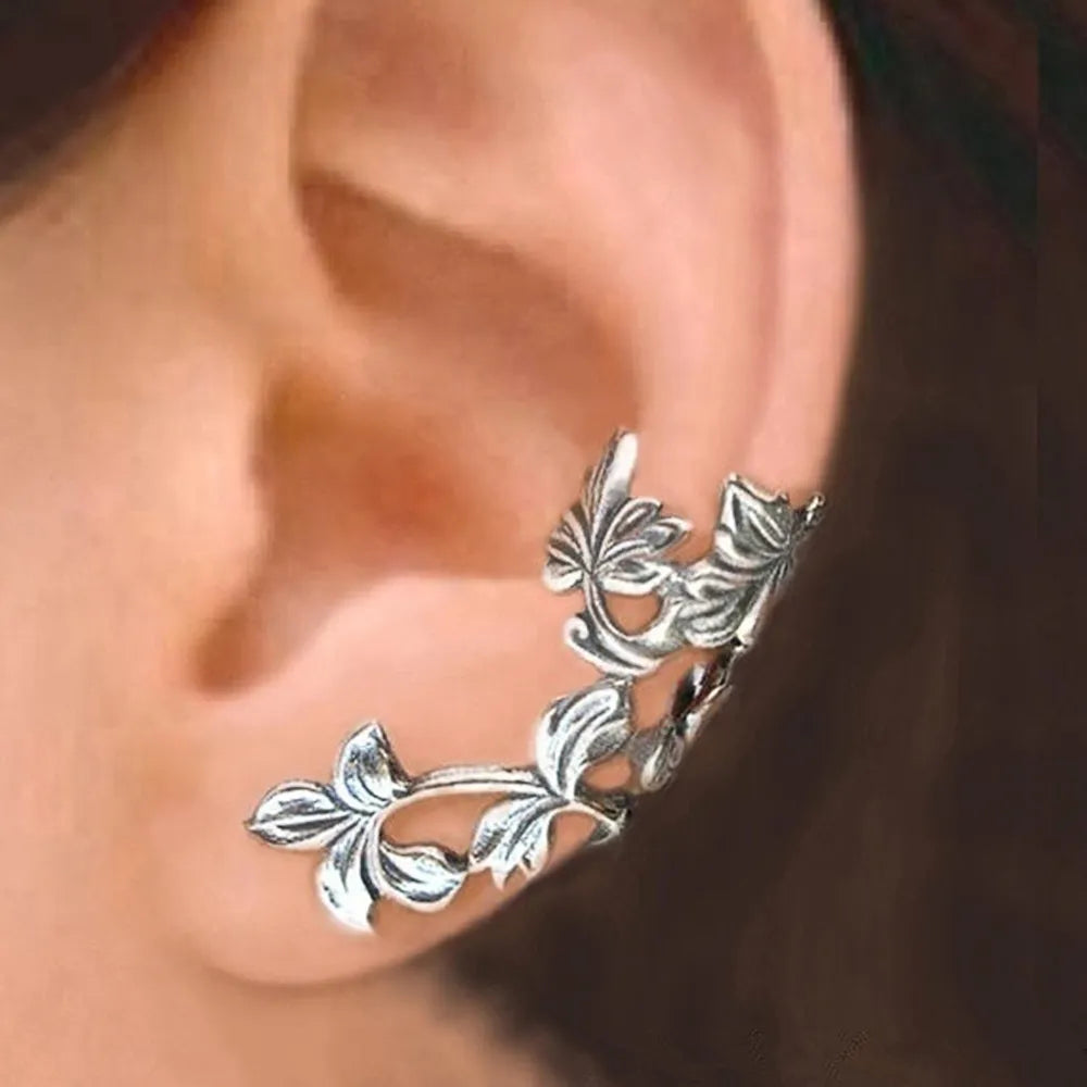 Ohrklemme mit zartem Blatt-Design, kein Piercing nötig