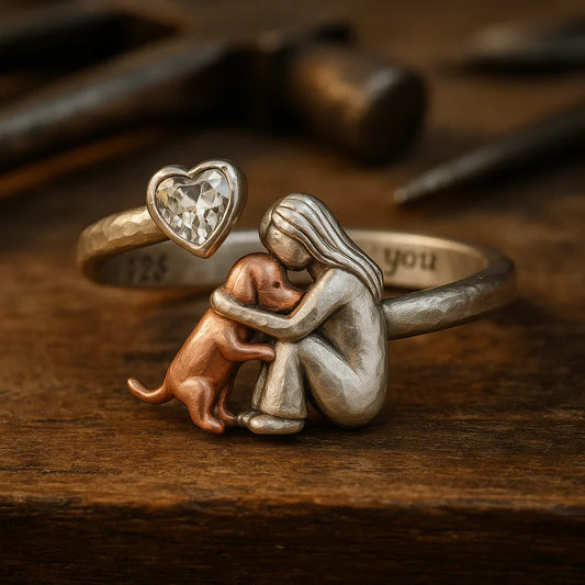 Offener Ring „Bedingungslose Liebe“ mit herzförmigem Zirkonia