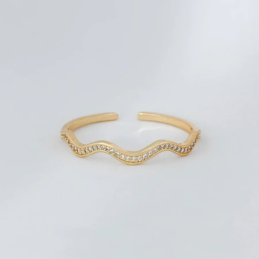 Edelstahlring mit Wellendesign