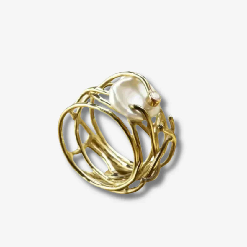 Vintage-Ring mit Perle – Zeitlose Eleganz