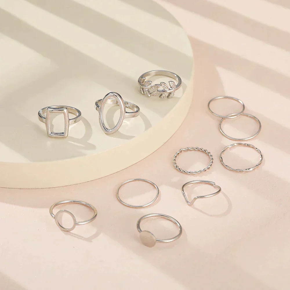 Set mit 11 Vintage-Ringen
