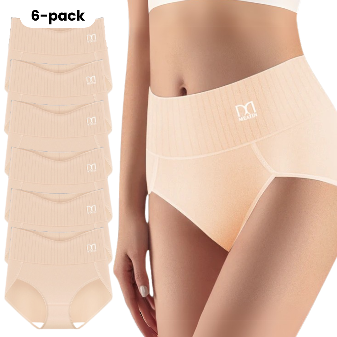 Velisse | 6er-Pack Atmungsaktive & Bequeme Taillenslips mit Bauchstütze