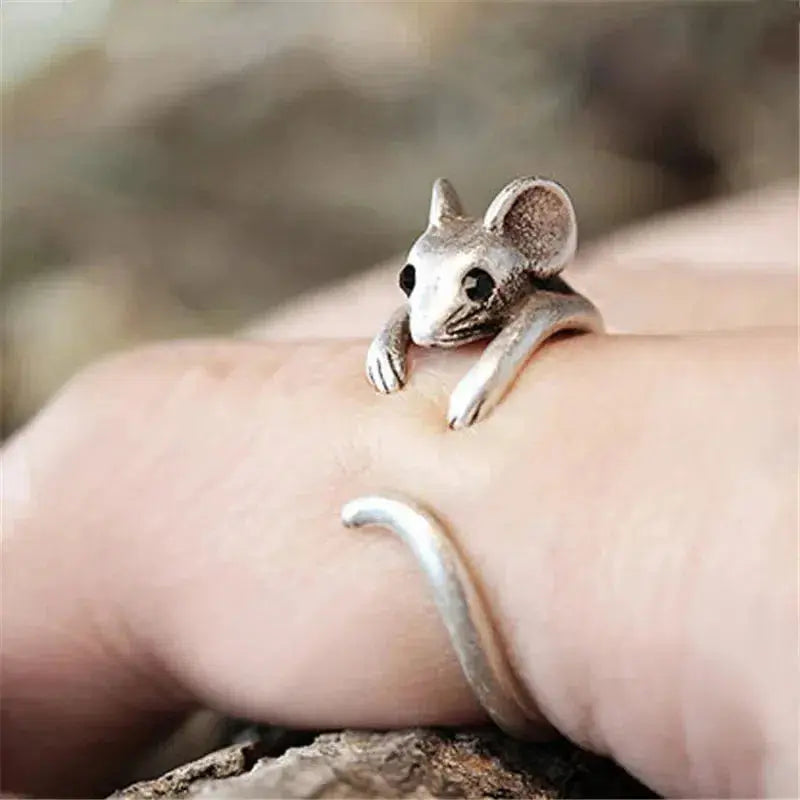 Vintage Ring mit Maus