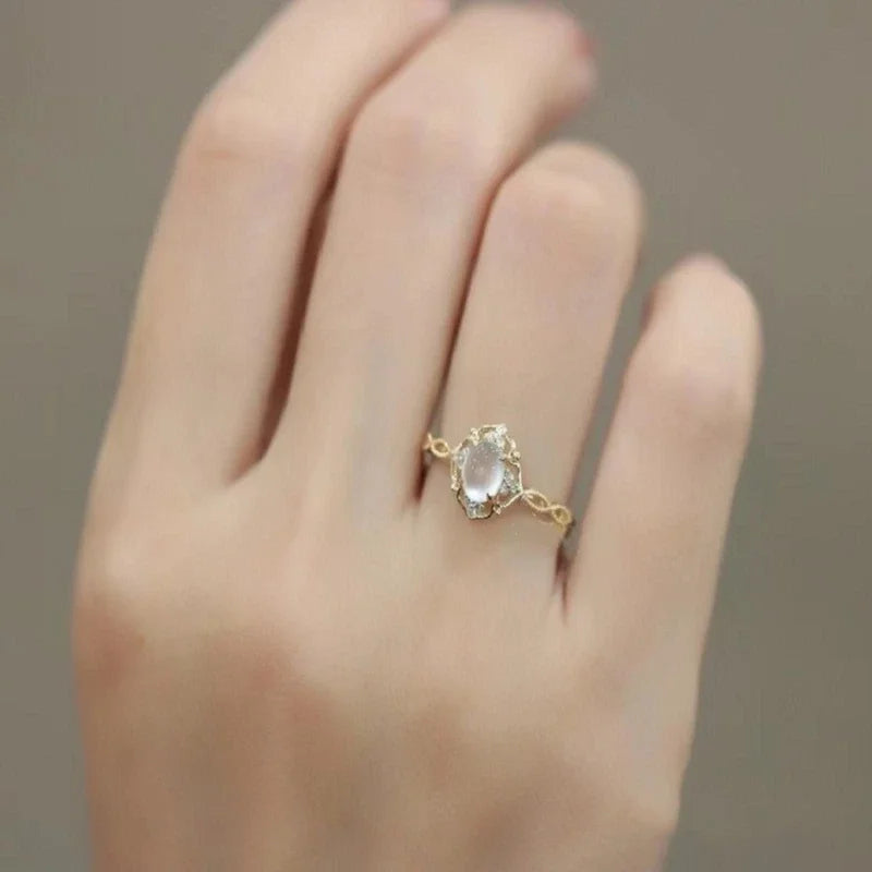Vintage Ring mit Mondstein