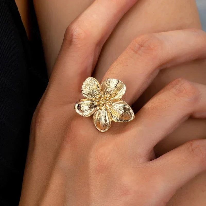 Edelstahlring mit Flora