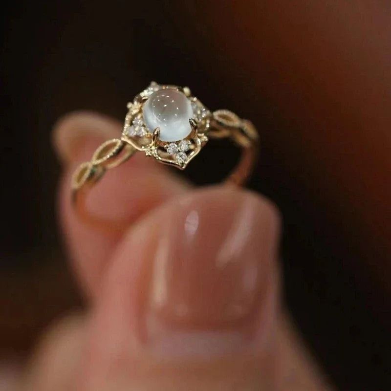 Vintage Ring mit Mondstein