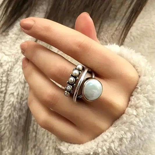 Vintage-Ring mit Perle