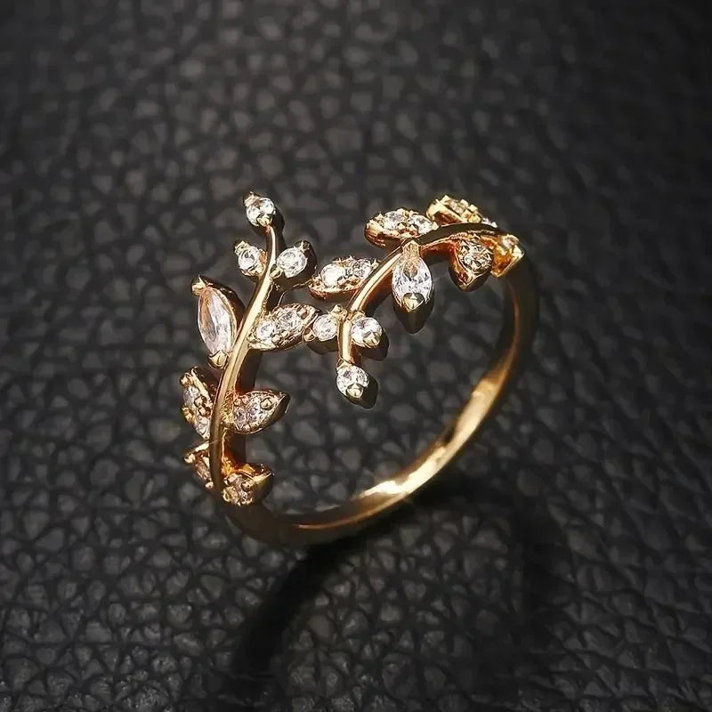 Vintage Baumzweigring mit Kristallen