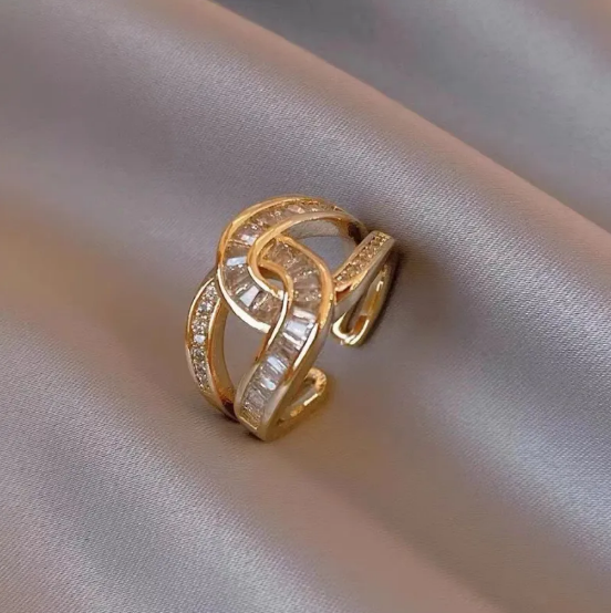 Offener Ring mit Zirkonia