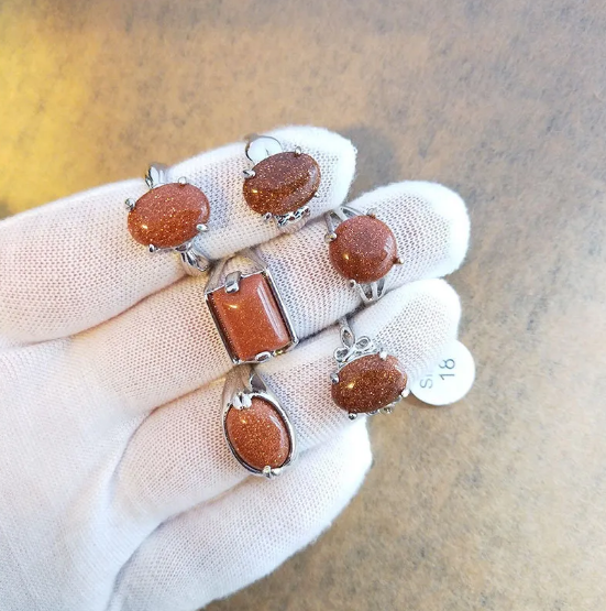 Ringset aus Naturstein