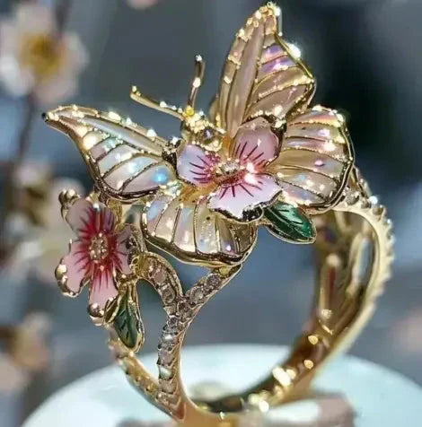 Schmetterlingsring mit Zirkonia