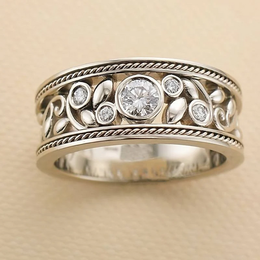 Ring mit weißer Blume