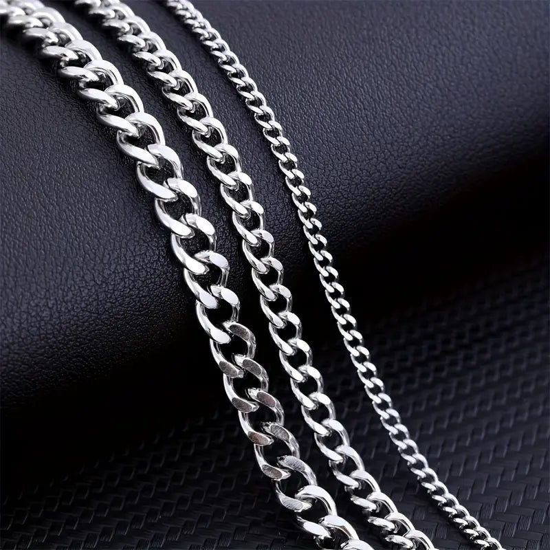 Klassische Cuban Link Halskette für Herren in verschiedenen Farben