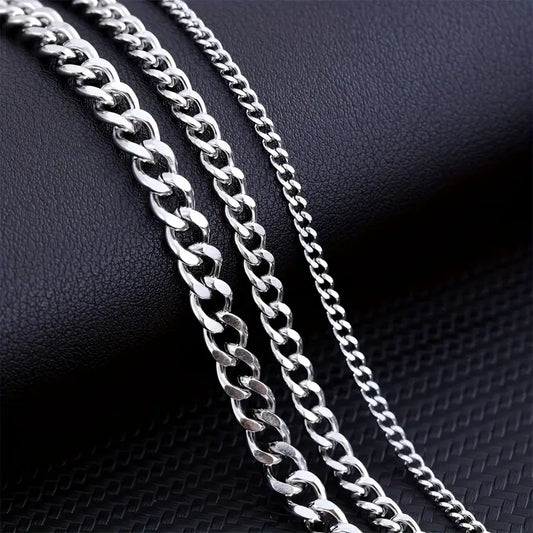 Klassische Cuban Link Halskette für Herren in verschiedenen Farben