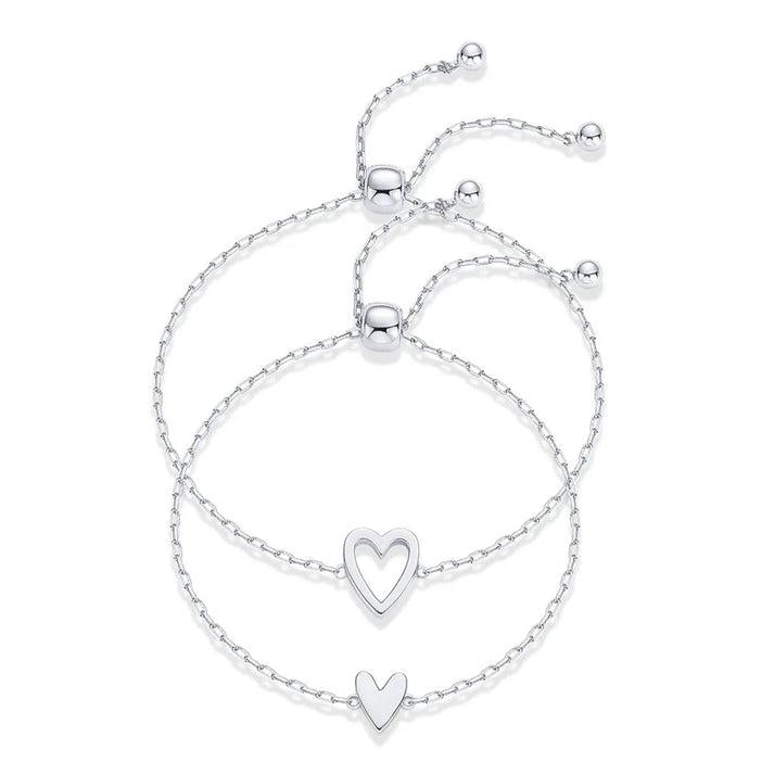 Verbundene Herzen Armband-Set