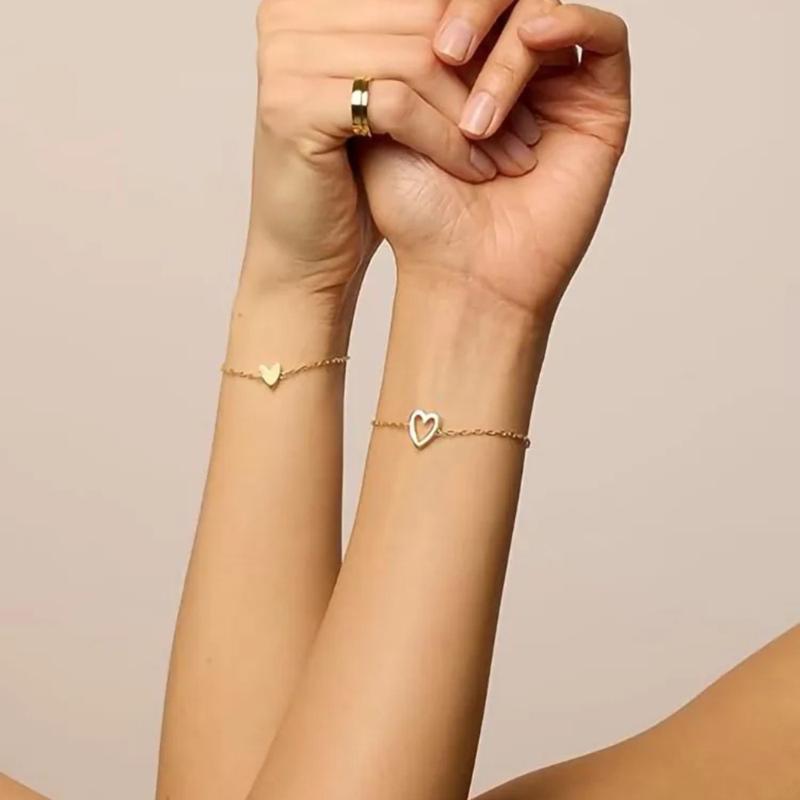 Verbundene Herzen Armband-Set