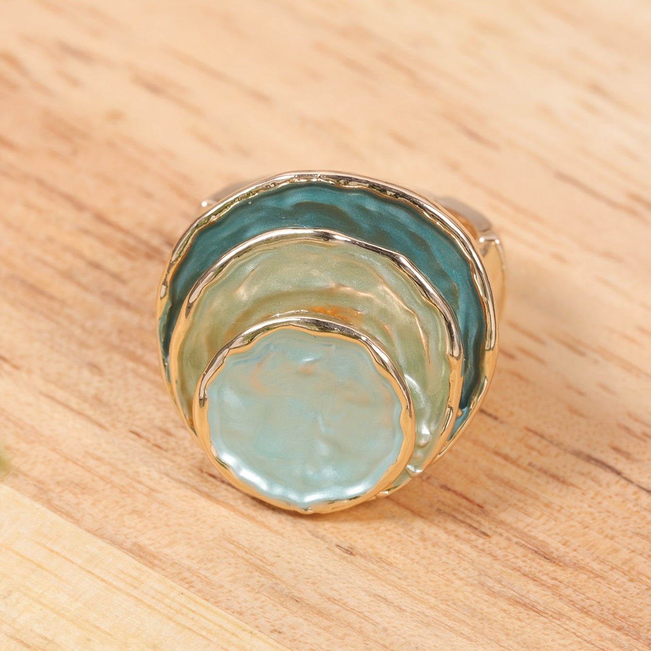 Boho-Ring dreischichtig emailliert