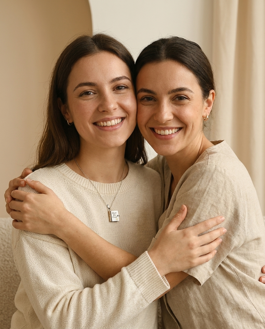 Best Sis Ever Necklace - Two Sisters Lifestyle Portrait