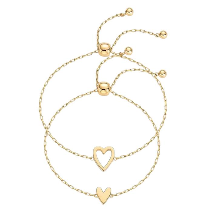 Verbundene Herzen Armband-Set