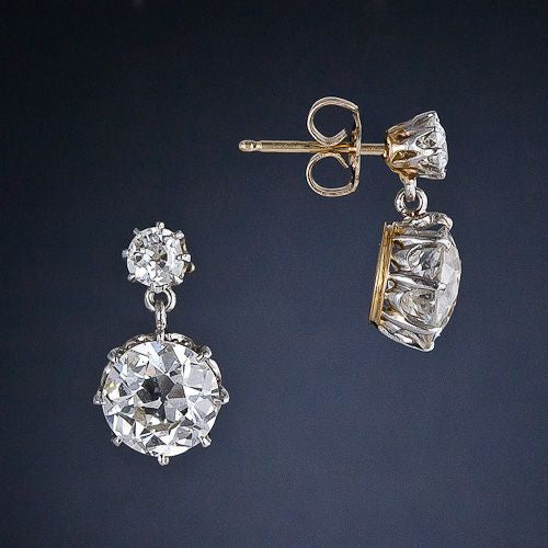 Runde Diamant-Ohrhänger mit funkelnden Zirkonsteinen