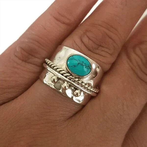 Vintage-Ring mit Saphir
