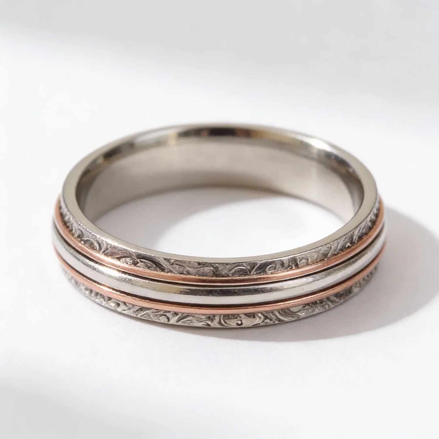 Klassischer Vintage-Edelstahlring