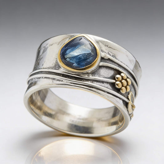 Boho-Meditationsring mit Edelstein