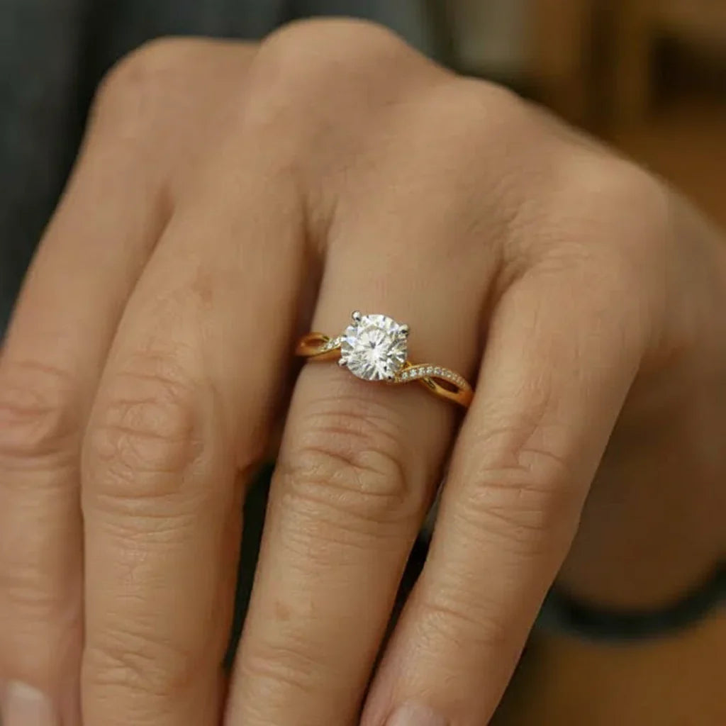 Vintage-Eternity-Ring mit runden und Marquise-Diamanten