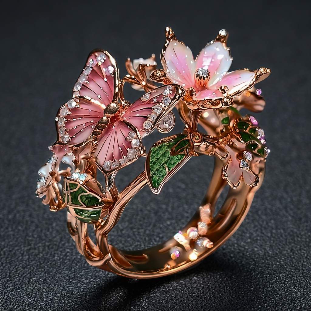 Schmetterlingsring mit Zirkonia