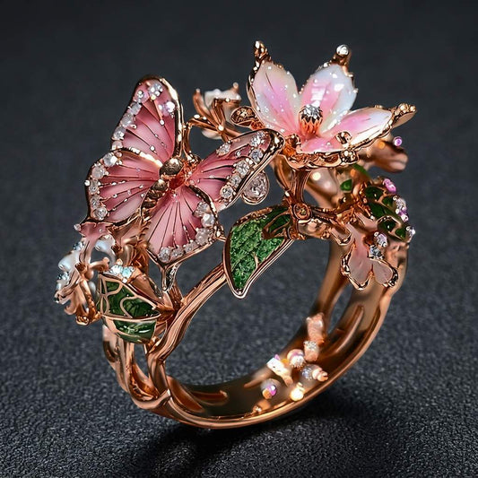 Schmetterlingsring mit Zirkonia