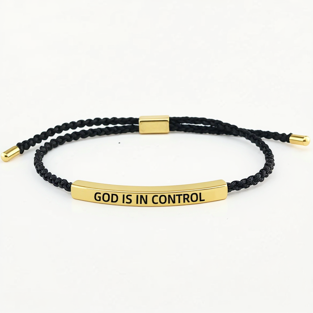 God is in Control | Motivations-Armband mit Botschaft