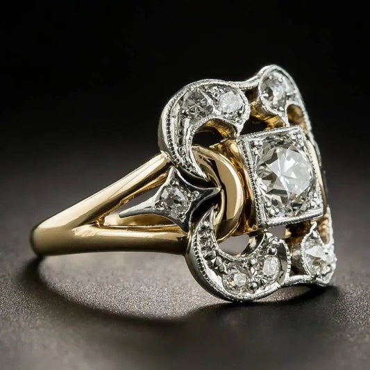 Vintage-Ring mit Zirkonia