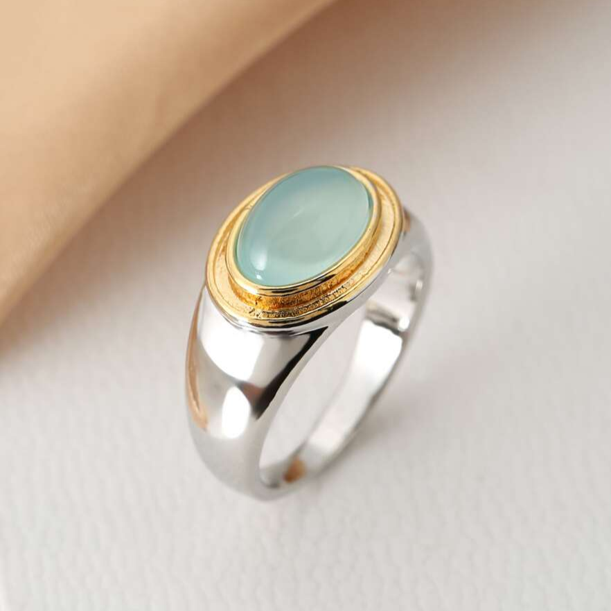 Goldener Vintage-Ozean-Ring