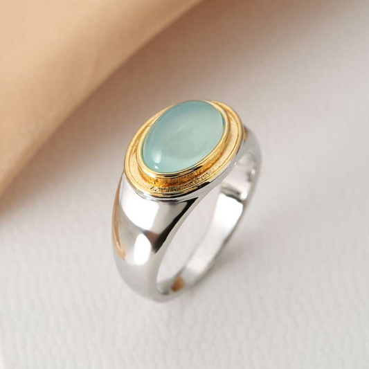 Goldener Vintage-Ozean-Ring