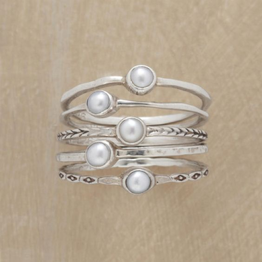 Ring mit Perleneinlage