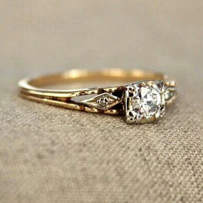 Zarter Vintage-Ring mit Zirkonia