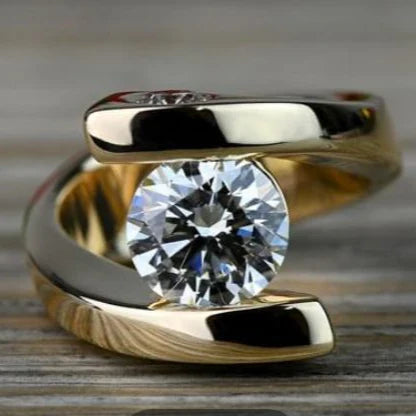 Edelstahlring mit Zirkonia-Stein
