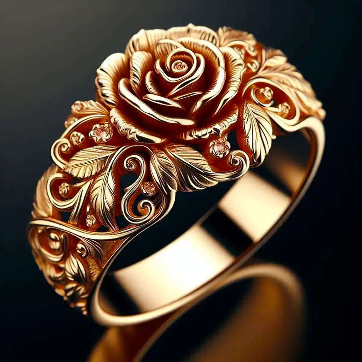 Goldener Rosenring aus Gold