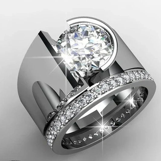 Kolibri-Ring mit grünem Zirkon