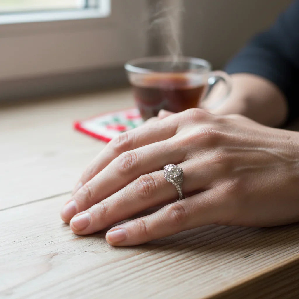 Vintage-Ring mit Smaragd