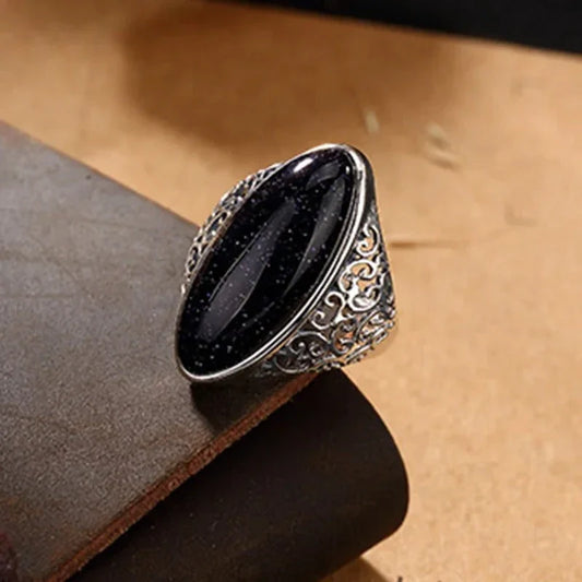 Vintage-Ring mit Zirkon-Inlay