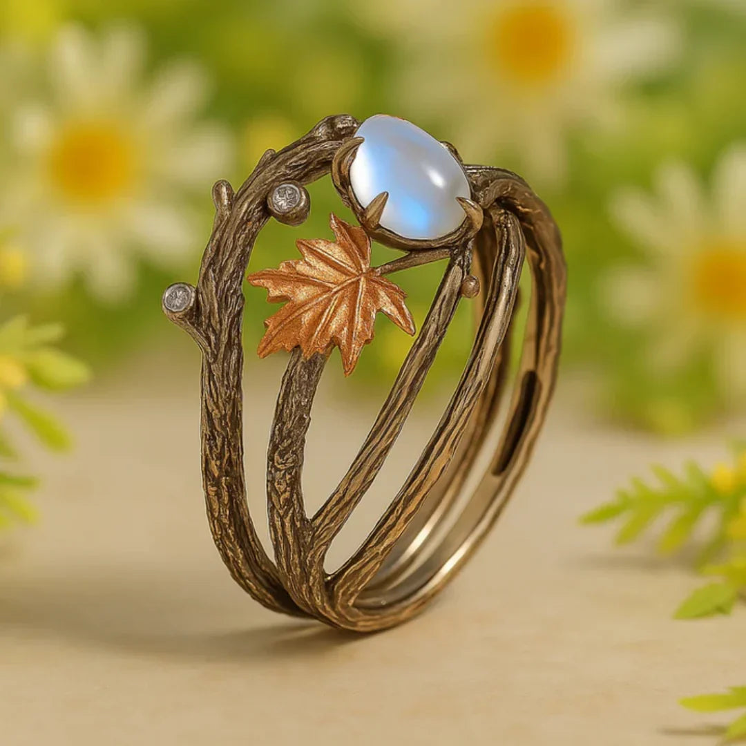 Ring mit natürlichem Mondstein – Eleganz der Natur