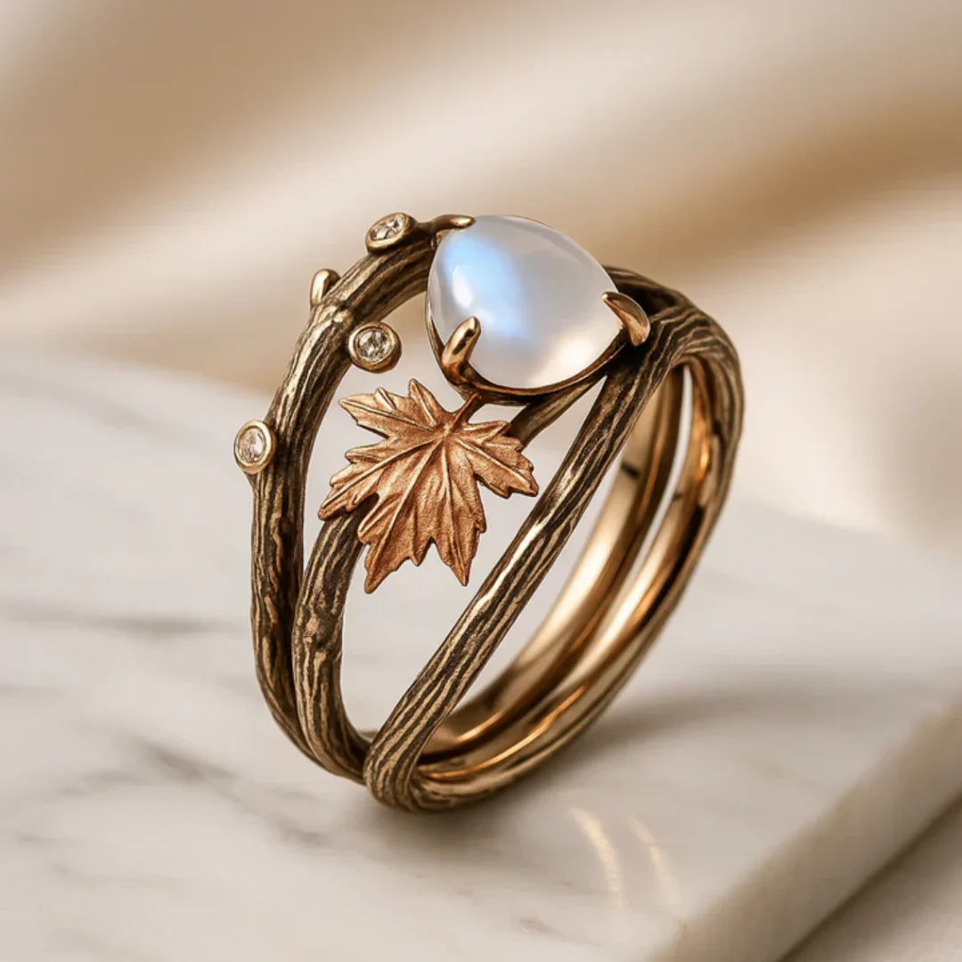 Ring mit natürlichem Mondstein – Eleganz der Natur
