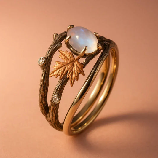 Ring mit natürlichem Mondstein – Eleganz der Natur