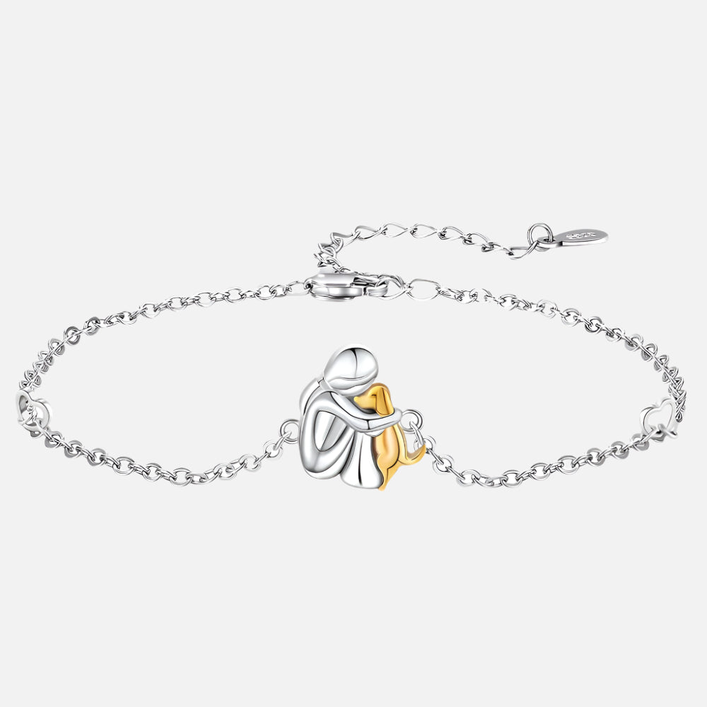 Herz-Armband: Umarmung von Mensch und Haustier