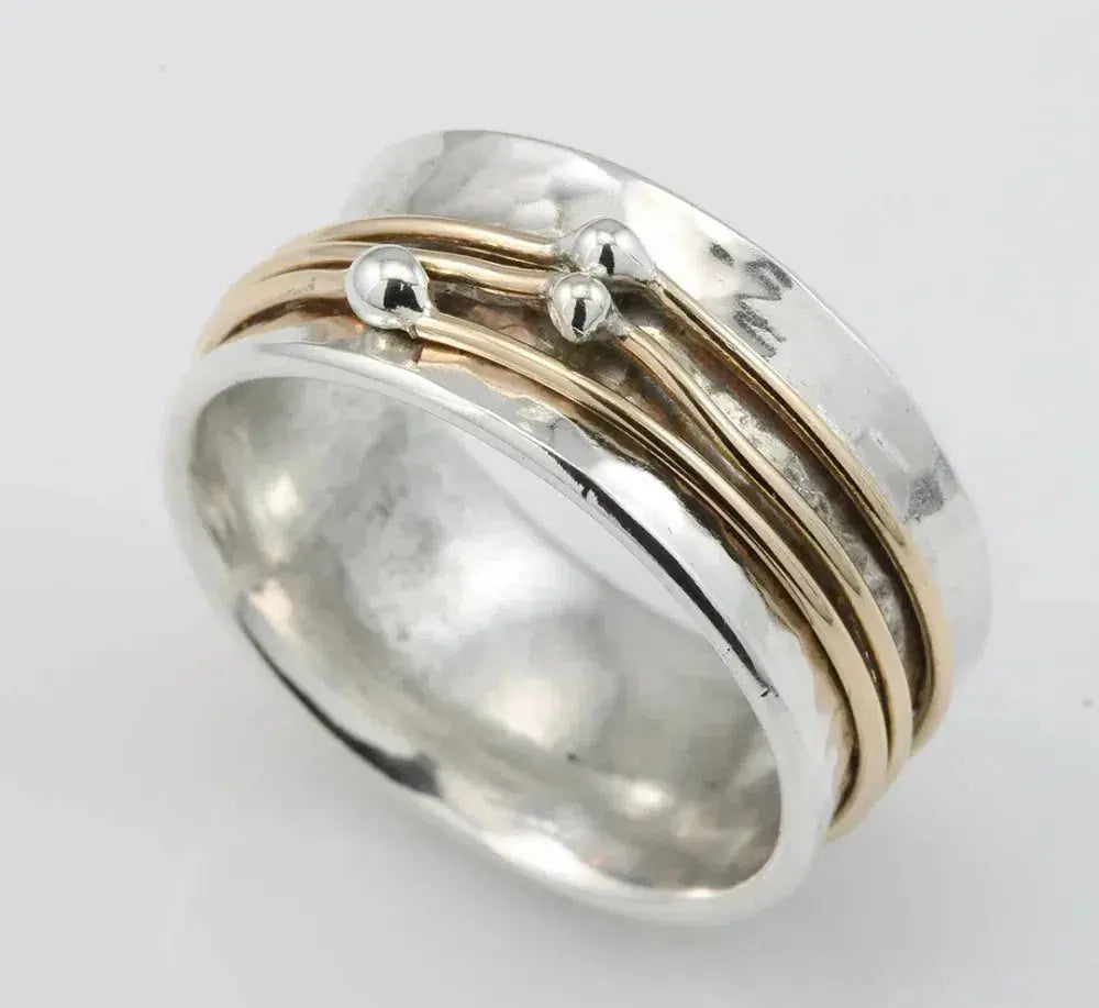 Vintage-Ring aus Gold und Silber